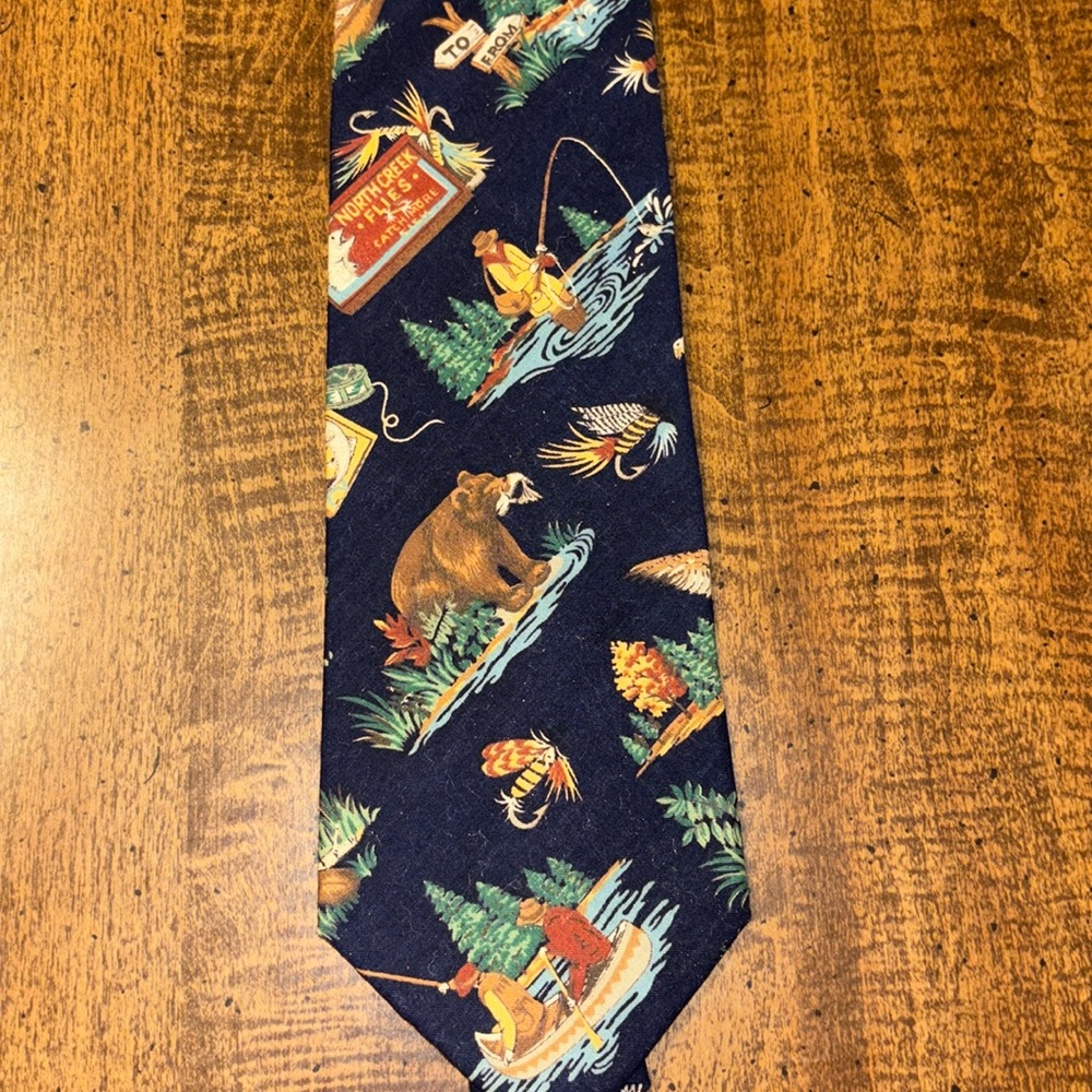 Tango Fishing Silk Tie
